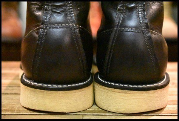 8 D 08年 レッドウィング 8130 アイリッシュセッター 黒 ブラッククローム モックトゥ 編み上げ ブーツ 8179 redwing FI 301