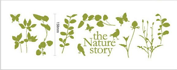 ウォールステッカー Nature story Bird ミニウォールステッカー/インテリア 壁掛け 額入り 額装込 風景画 油絵 ポスター アート アートパネル リビング 玄関 プレゼント モダン アートフレーム お