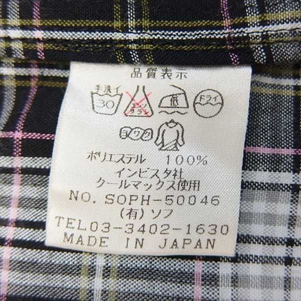 SOPHNET. ソフネット SOPH ソフ ポリエステル チェック ジップドラペル