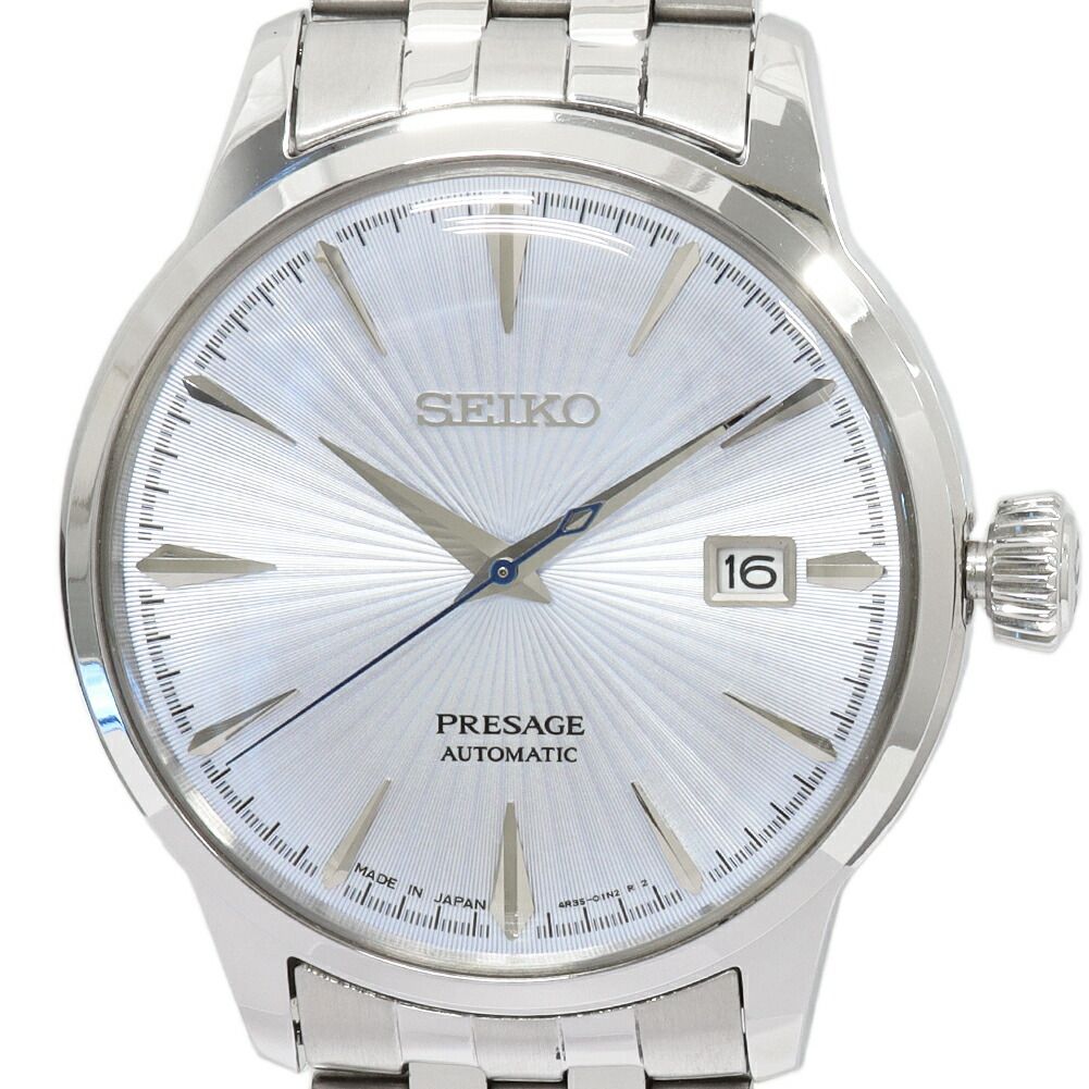 セイコー プレサージュ 4R35-01T0 Seiko Presage 4R35-01T0 41mm Silver Dial Automatic Men's