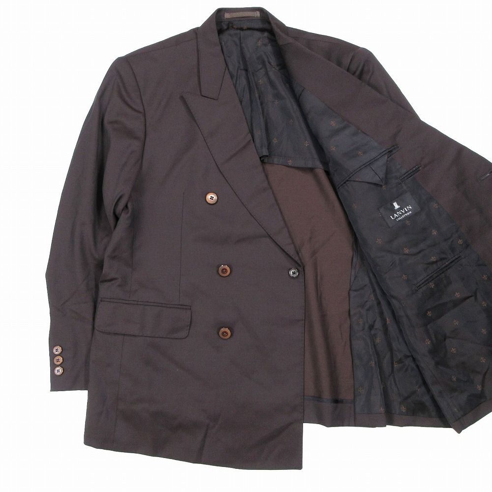 LANVIN メンズダブルブレストスーツ カーキ LANVIN メンズダブルブレストスーツ カーキ スーツ