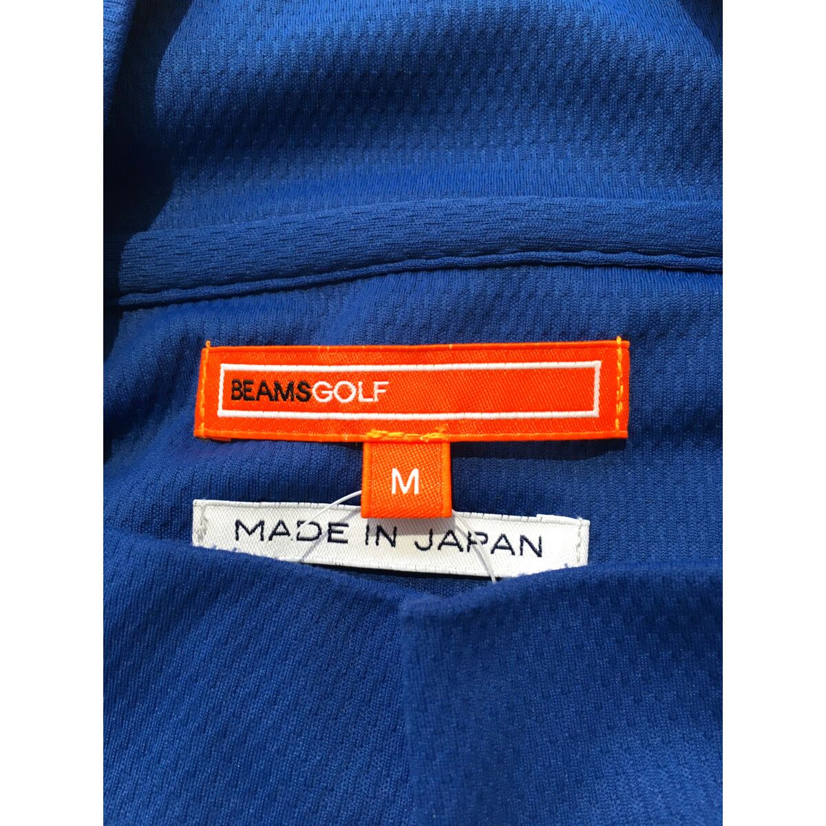 BEAMS - coco 中古 ビームスゴルフ BEAMSGOLF メンズ 半袖シャツ M 青 ブルー モックネック メッシュ調 BEAMS - coco 中古 ビームスゴルフ BEAMSGOLF メンズ 半袖シャツ