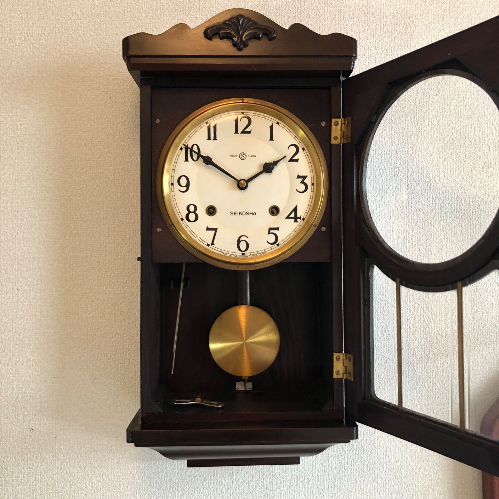 昭和レトロ 精工舎 宮型本打ち掛時計 オーバーホール済 稼働品 - 路地