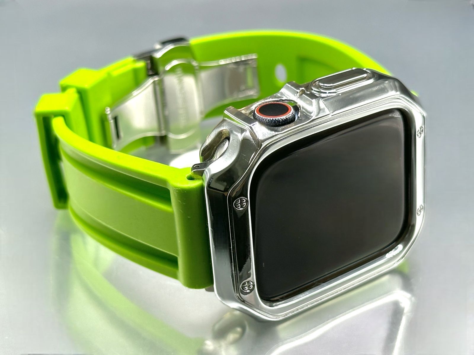Apple Watch カスタム ラバーバンド アップルウォッチカバー ベルト