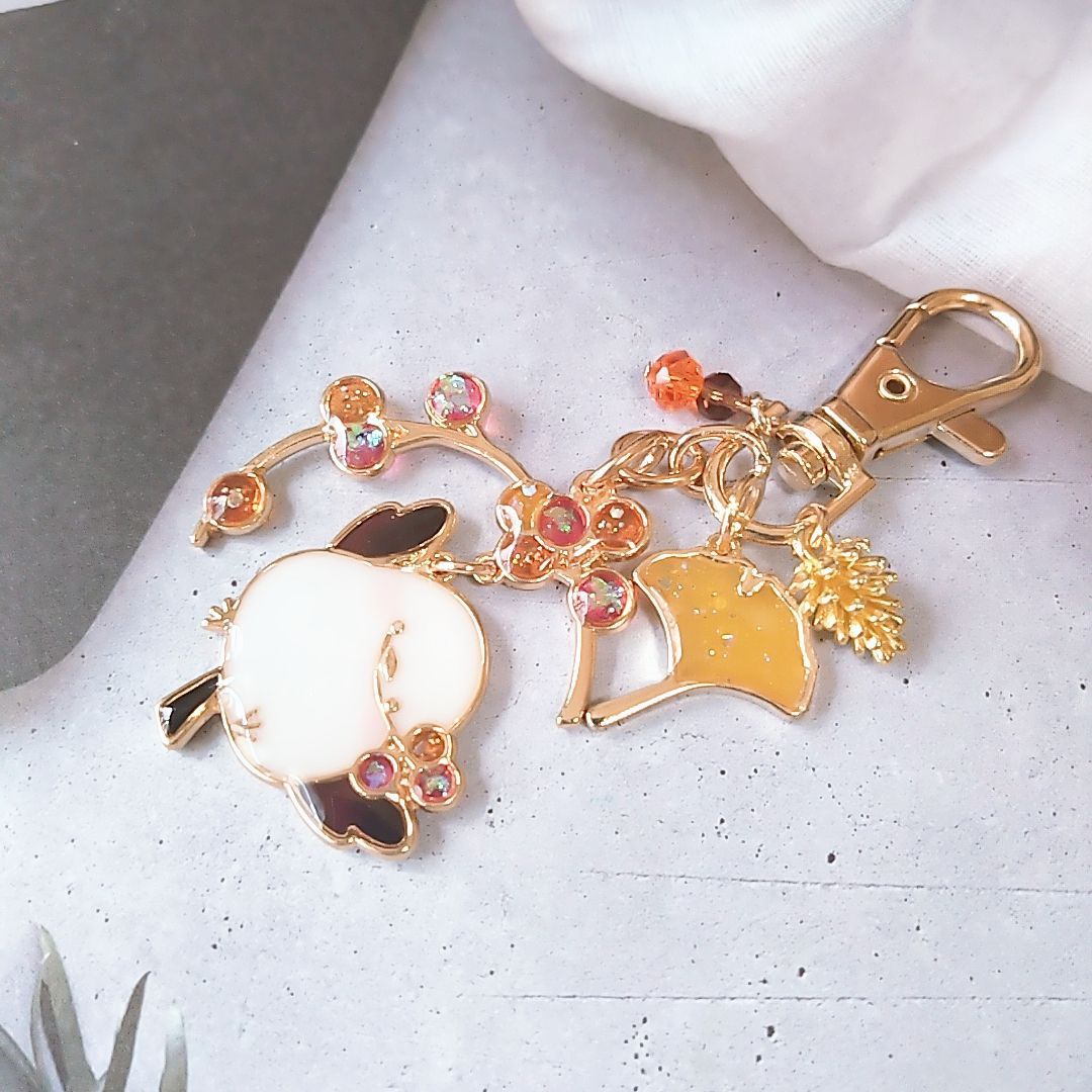 No.68 レジン ヘアゴム キーホルダー ピンバッジ シマエナガ