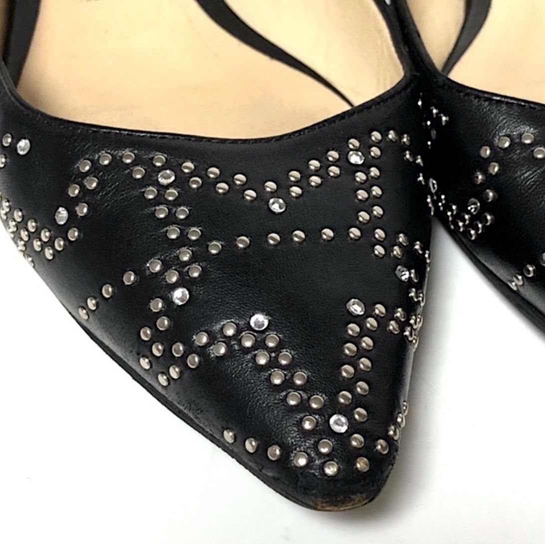 ジミーチュウパンプス星スタッズ黒36