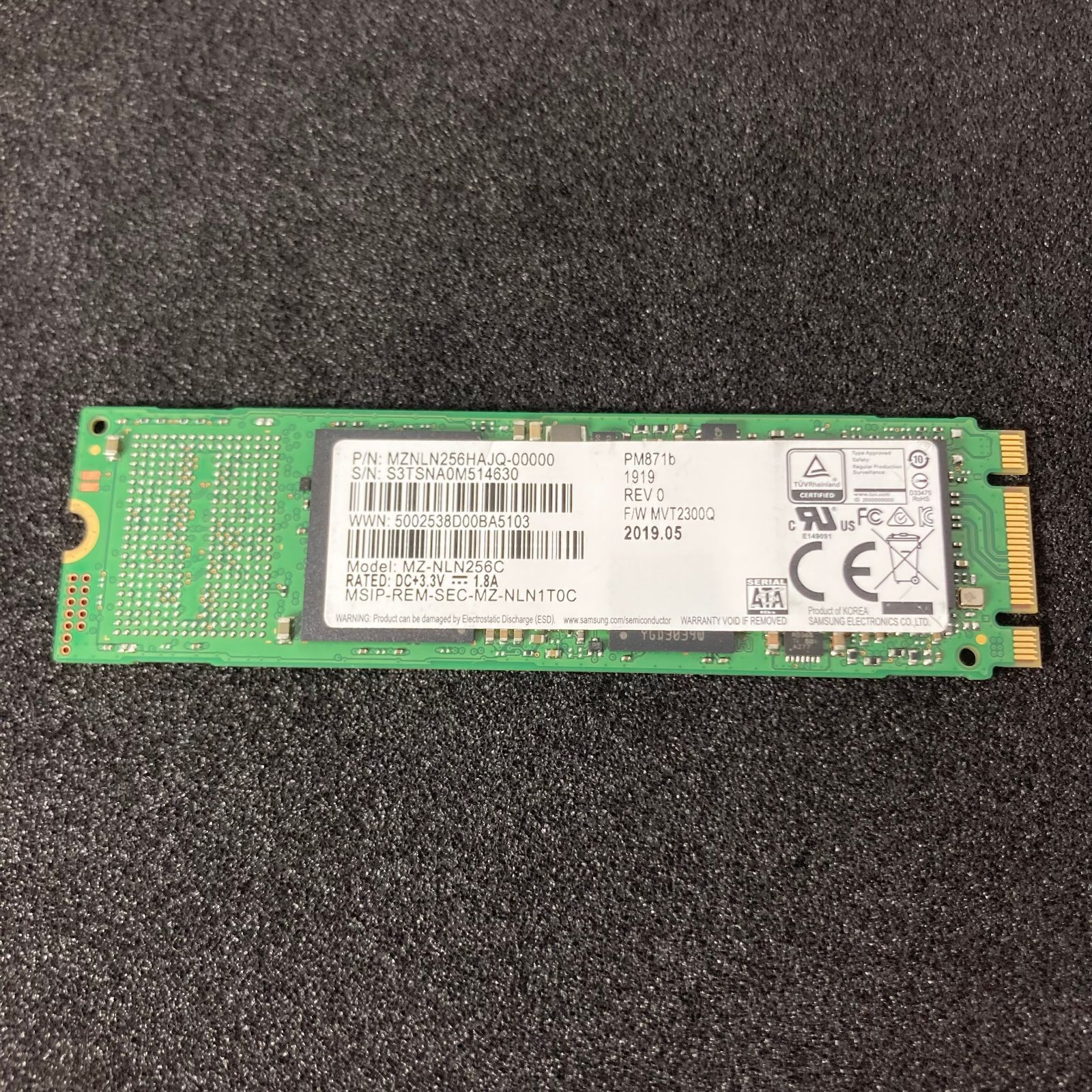 SAMSUNG M.2 SATA SSD 2280 256GB | MZNLN256HAJQ-00000 | samsung【473】 - メルカリ