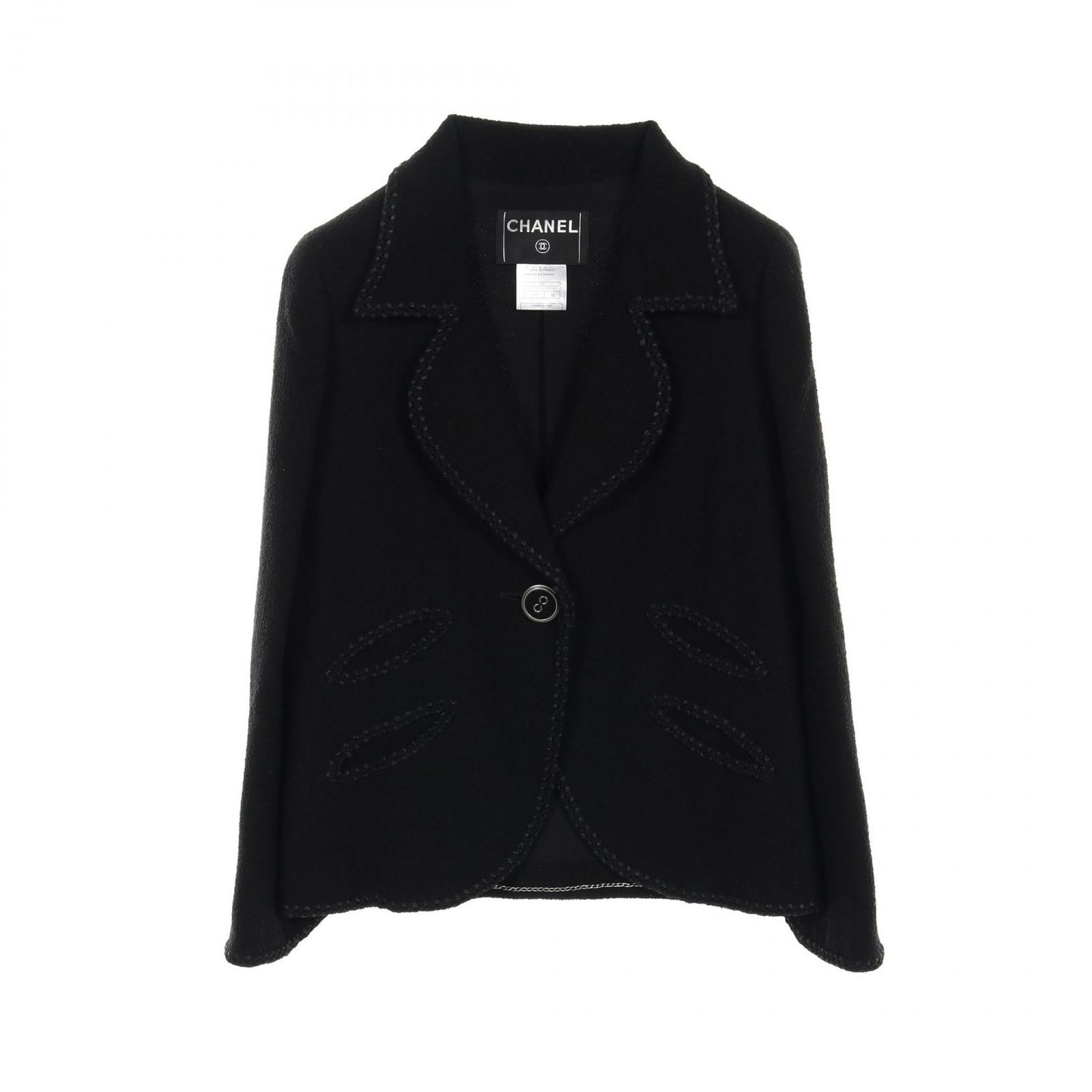 シャネル CHANEL テーラードジャケット P32177V18196 ブラック ウール 