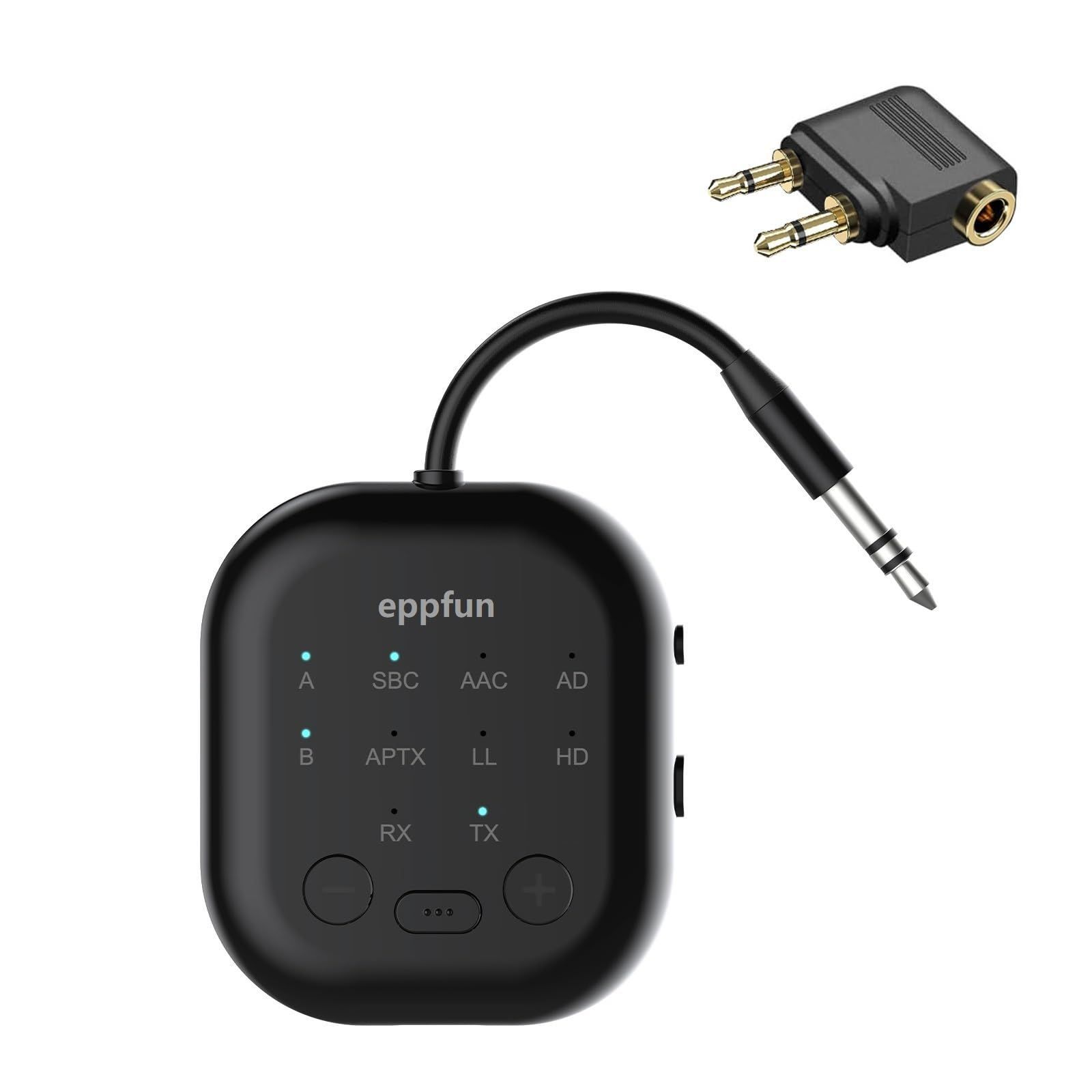 eppfun AK3040C MAX Bluetooth 5.3 APTX-Adaptiveトランスミッター & レシーバ ー (受信機 + 送信機)  APTX/APTX LL/APTX HD対応 2台同時接続 3.5mm AUX 低遅延 ワイヤレス オーディ - メルカリ