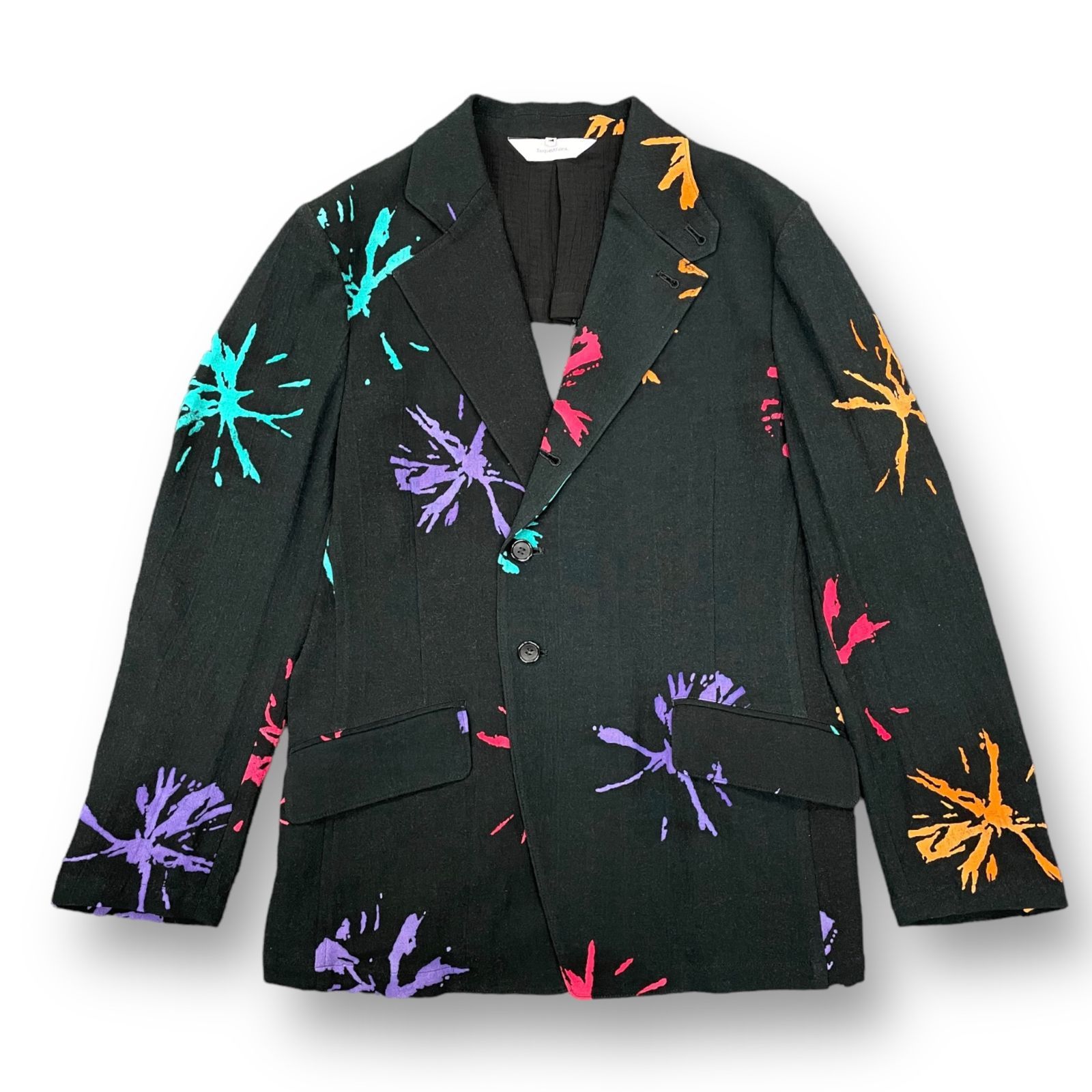 定価71500円 Sasquatchfabrix. 22SS FLOWER DYES RAPEL JACKET フラワーダイ ラペルジャケット  サスクワッチファブリックス 22SS-JKL-002 L - メルカリ