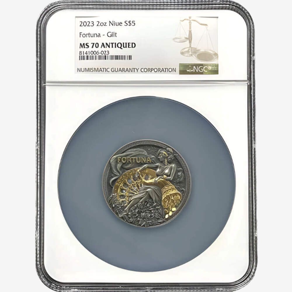 2025 Niue tuna Silver Coin | $5 Gilt 2 oz MS70