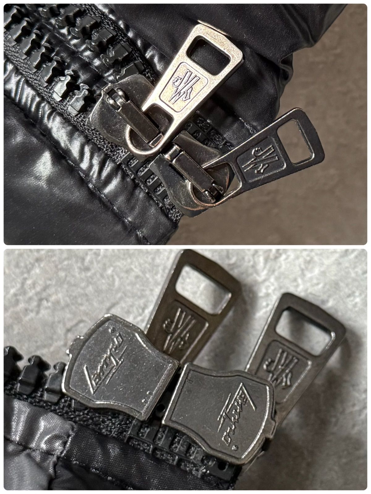 ざらざらした MONCLER モンクレール AUBERT オーベール ダウンジャケット 黒 0 S相当 メンズ ダブルジップ T2