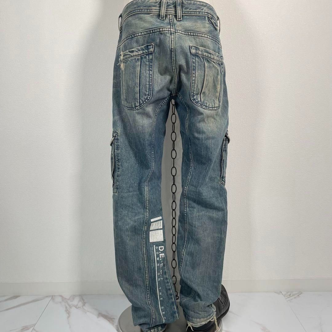 00s Italy Vintage archive DIESEL cyber tech ディーゼル ダメージ