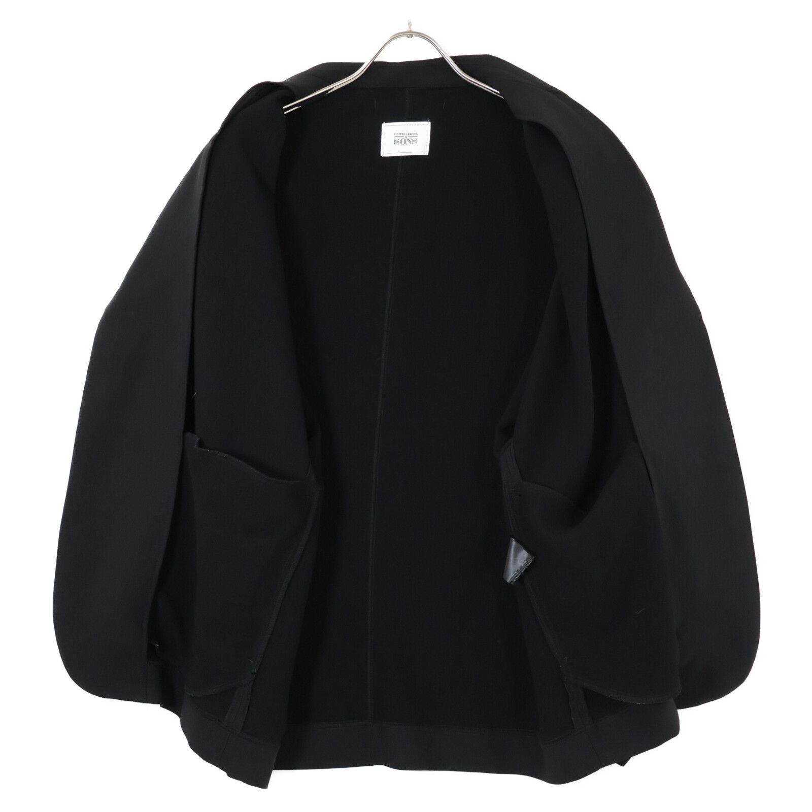 UNITED ARROWS & SONS 尾花大輔 テーラードジャケット 黒 S UNITED ARROWS & SONS by DAISUKE OBANA ジャケット テーラード