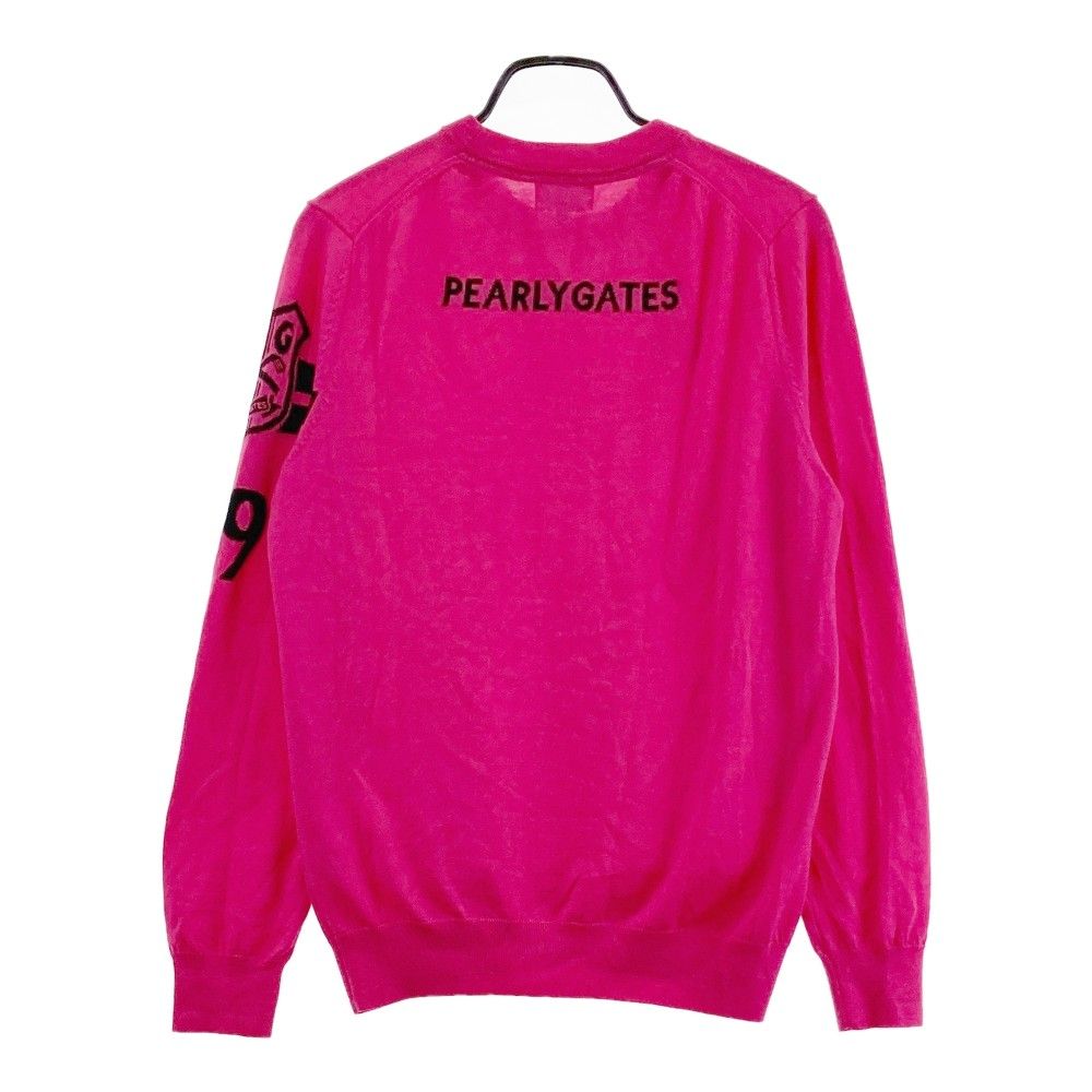 サイズ：5 PEARLY GATES パーリーゲイツ  ウール ニットセーター  ピンク系 [240101448932] ゴルフウェア メンズ ストスト サイズ：5 PEARLY GATES パーリーゲイツ ウール ニットセーター