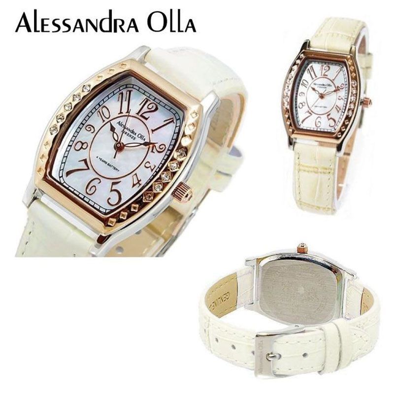 Alessandra Olla ホワイト腕時計 楽天市場】アレサンドラオーラ レディースウォッチ 42900円