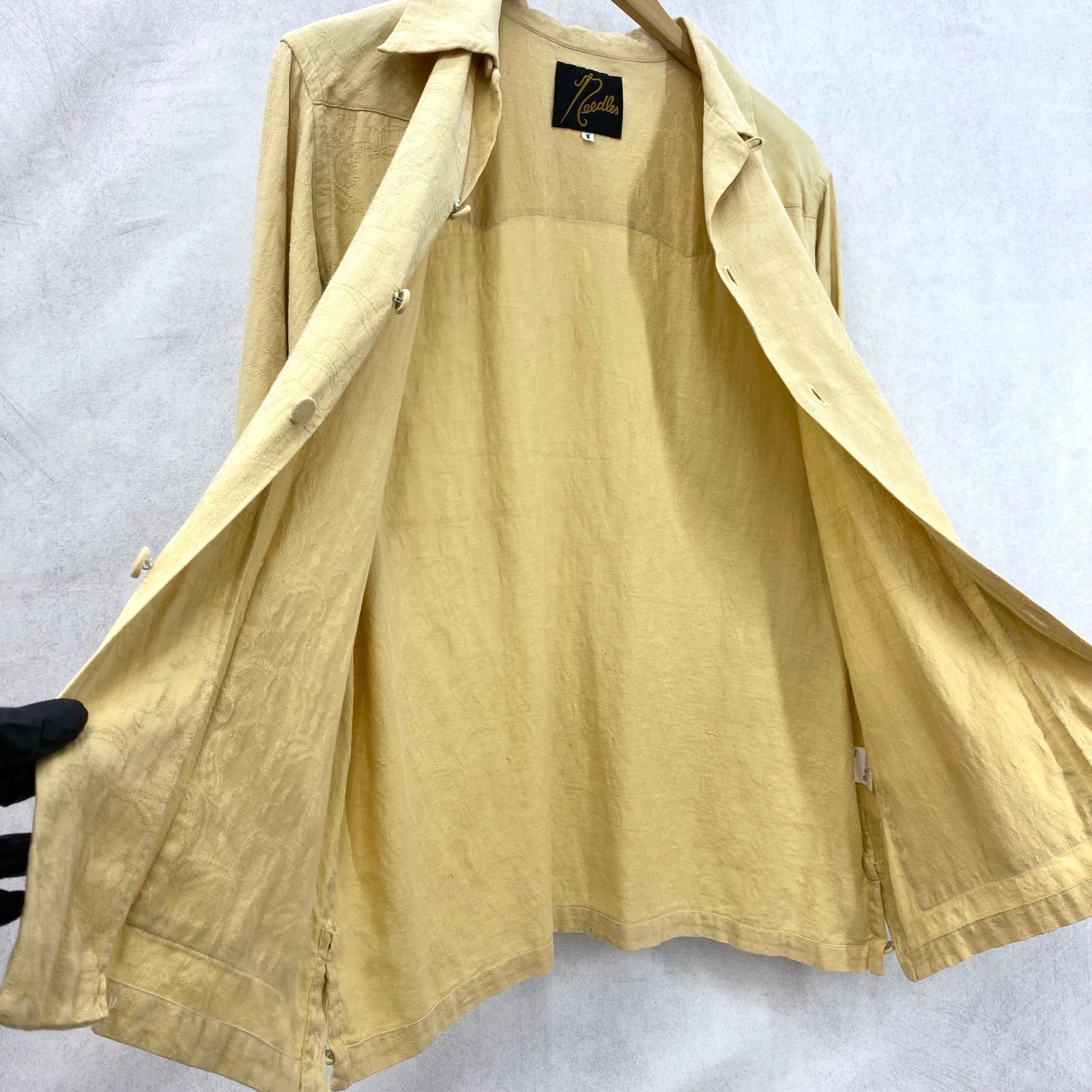 Needles オープンカラー シャツ ウエスタン トップス S ベージュ