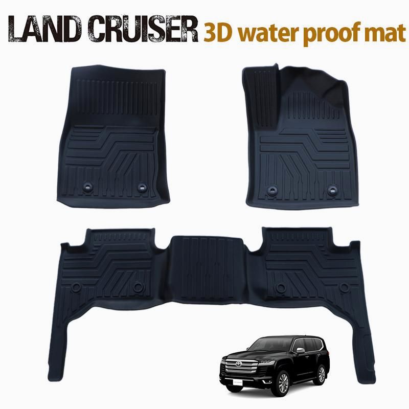 送料無料 ランクル300 ランドクルーザー 300系 3D フロアマット ブラック 撥水 防水 TPE素材 300 ランクル ３Ｄ
