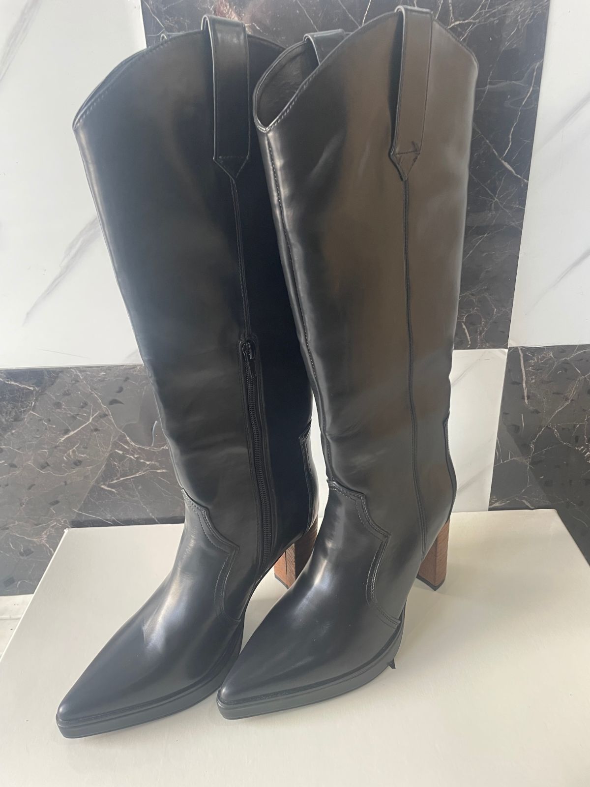 新品　GYDA ジェイダ　ポインテットウエスタンブーツ　シューズ　M 23.5 新品 GYDA ジェイダ ポインテットウエスタンブーツ シューズ M