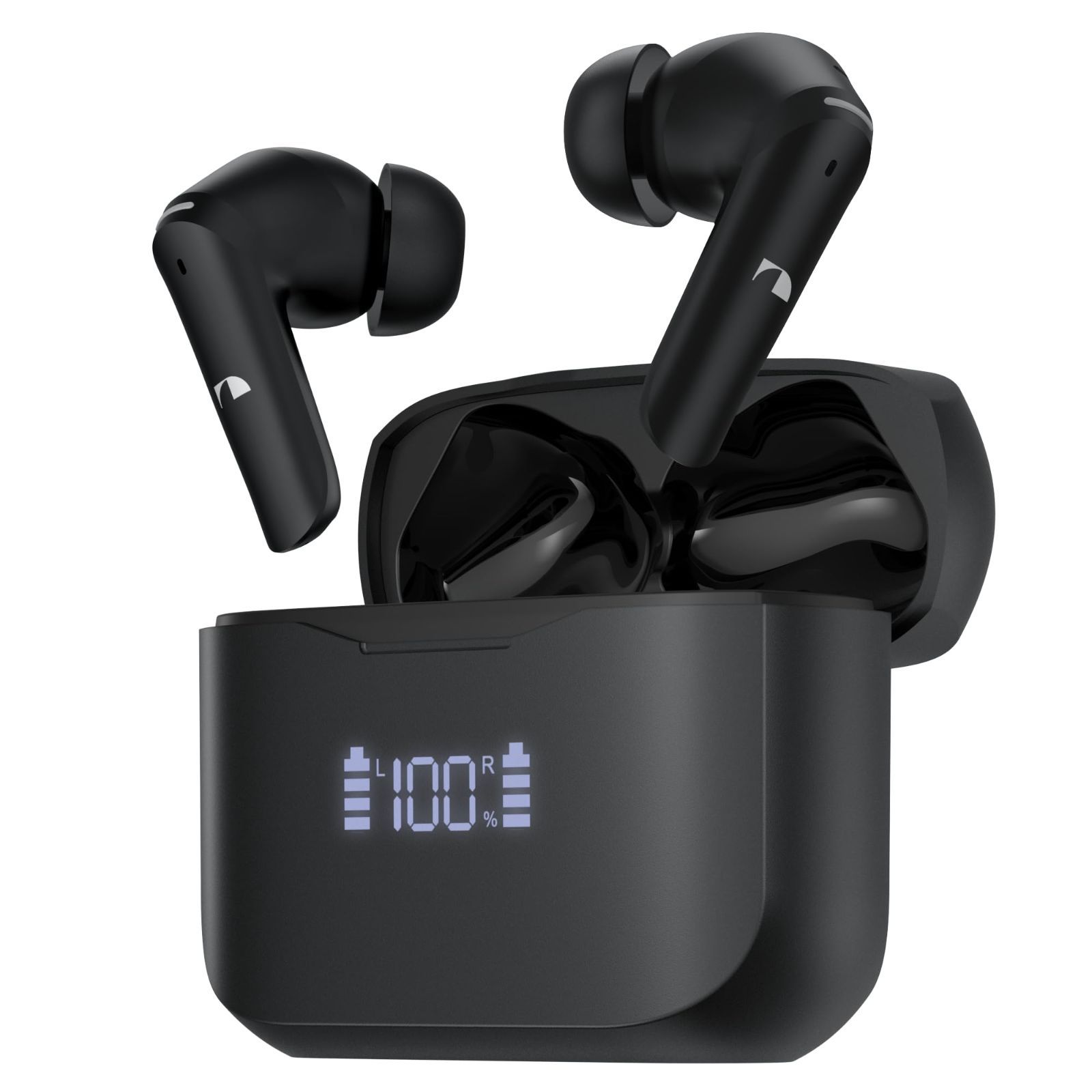 ブルートゥースイヤホン/完全ワイヤレスイヤホン/無線イヤホン/日本語の音声プロンプト 5.3】 Bluetooth ENCノイズリダクション/ハンズフリー通話/ワイヤレス充電/最大35時間音楽再生/LED電量表示/低遅延/片耳モード/TW018ENC イヤホン