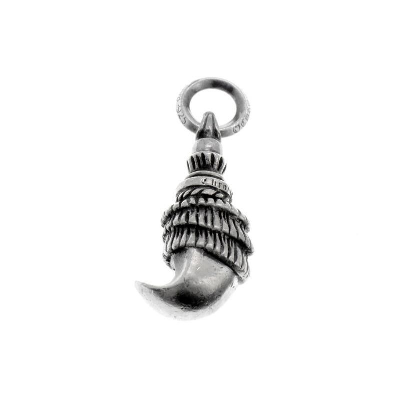 【クロムハーツ】ネックレスTOP-FRAMED CROW Chrome Hearts FRAMED CROW flame owl charm silver necklace