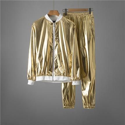 種類23：L/K：Y66ゴールド 秋冬 コーデ メンズ  服 シンプル ファッション オシャレ 大人 かっこいい 大きいサイズ ストリート 紳士服  ジャケット アウター スーツ ストリート ヒップ ホップ ゴールドカラー ツーピース 