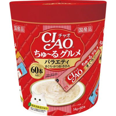 同梱不可 8個セット いなば CIAOちゅ～るグルメバラエティ14g×60本