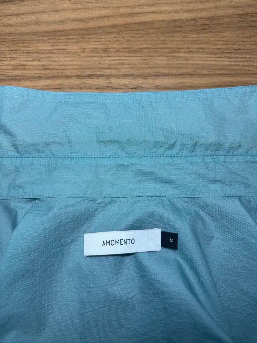 AMOMENTO アモーメント 先見者 リップストップ シャツ スカイブルー M