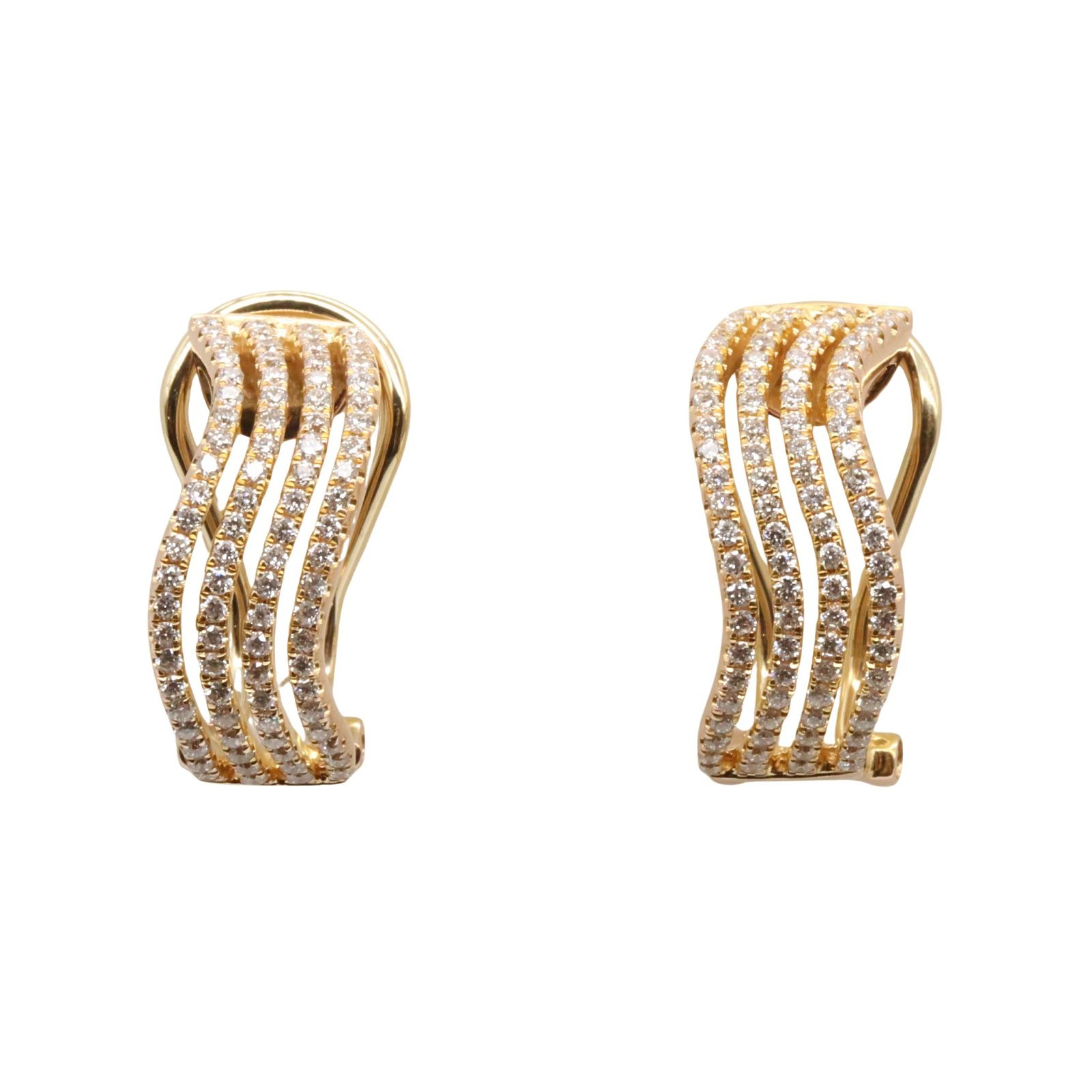 ジュエリー JEWELRY ピアス ダイヤモンド ピアス ﾀﾞｲﾔ 6.1g K18PG ピンクゴールド ダイヤモンド ピアス レディース Used A