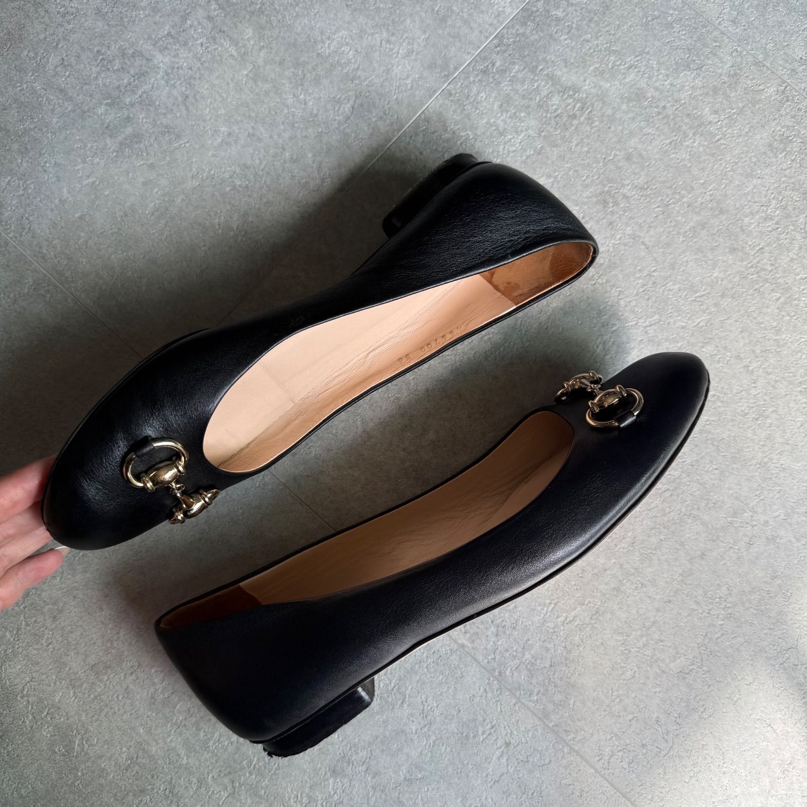 GUCCI ホースビットパンプス フラットシューズ バレエシューズ レザー