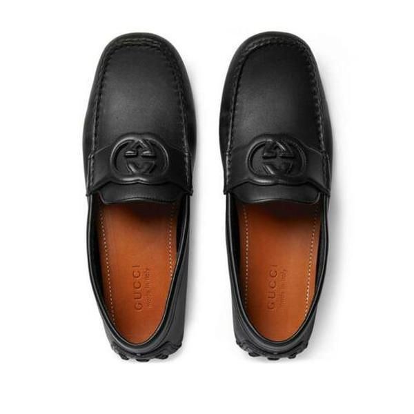 グッチ ドライビングシューズ 7301481 XH60 1000 8.5 色:BLACK