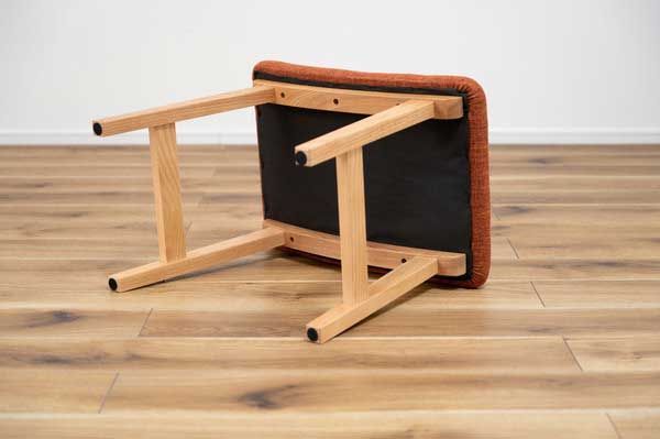 ２脚セット 天然木 アッシュ のトロペスツール クッション座面 ソフトレザー W48×D33×H42cm No.790 キャメル WWW_KANDAIZUMI_COM