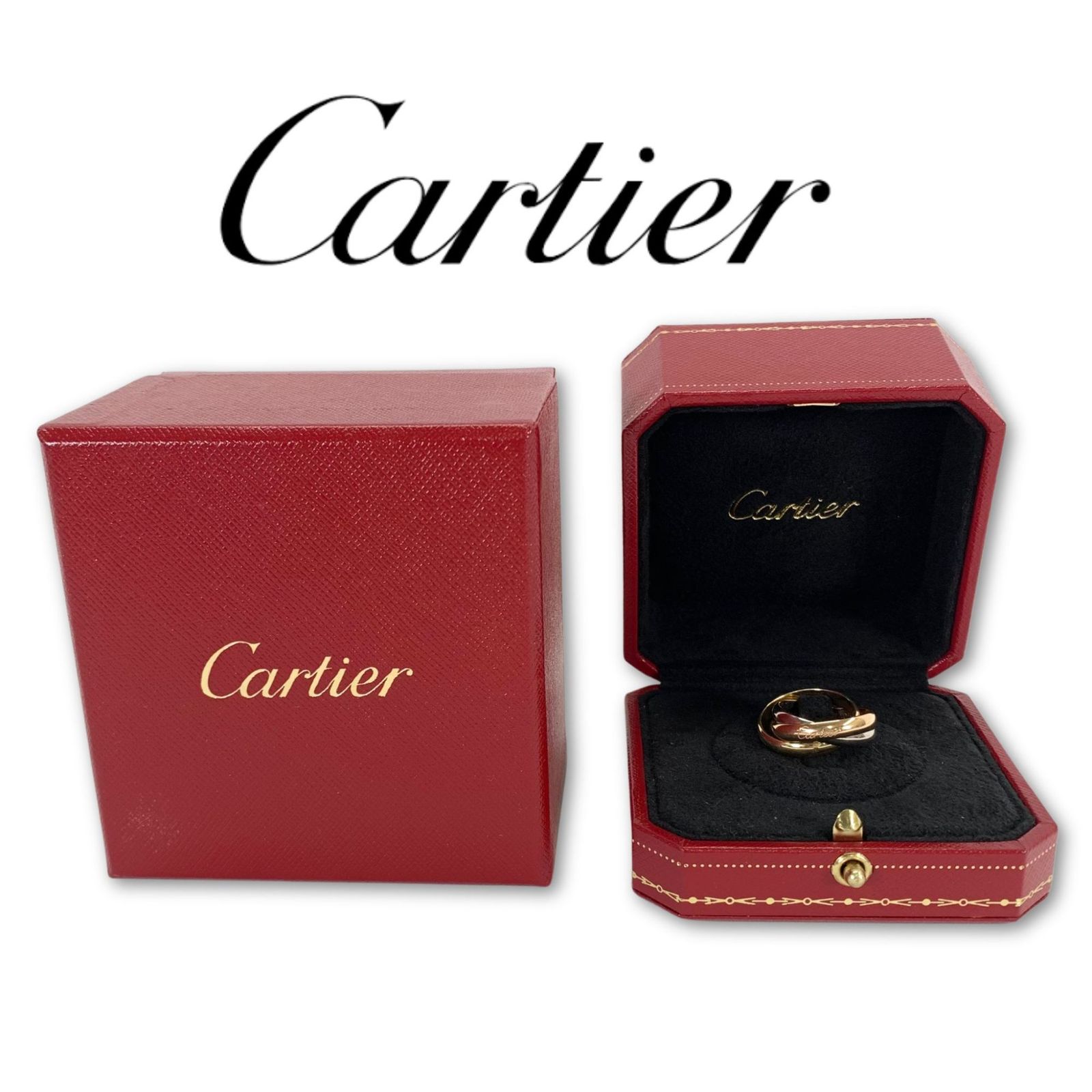 Cartier カルティエ トリニティ リング 指輪 K18 750(YG×PG×WG) 合計約8.4g