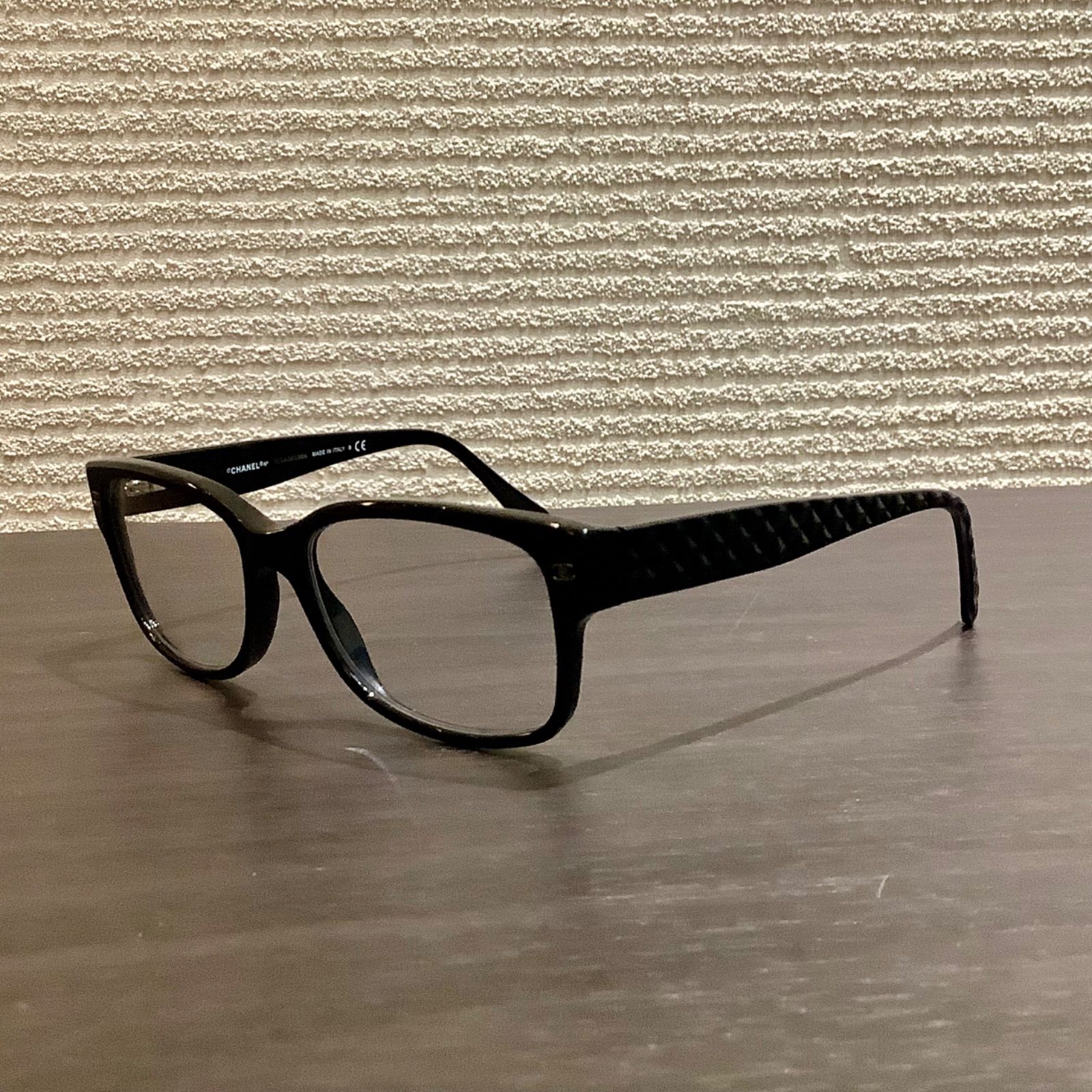 シャネル CHANEL ココマーク マトラッセ 眼鏡 メガネ めがね フレーム 黒 ブラックシルバー 3135 B508|T21|T31