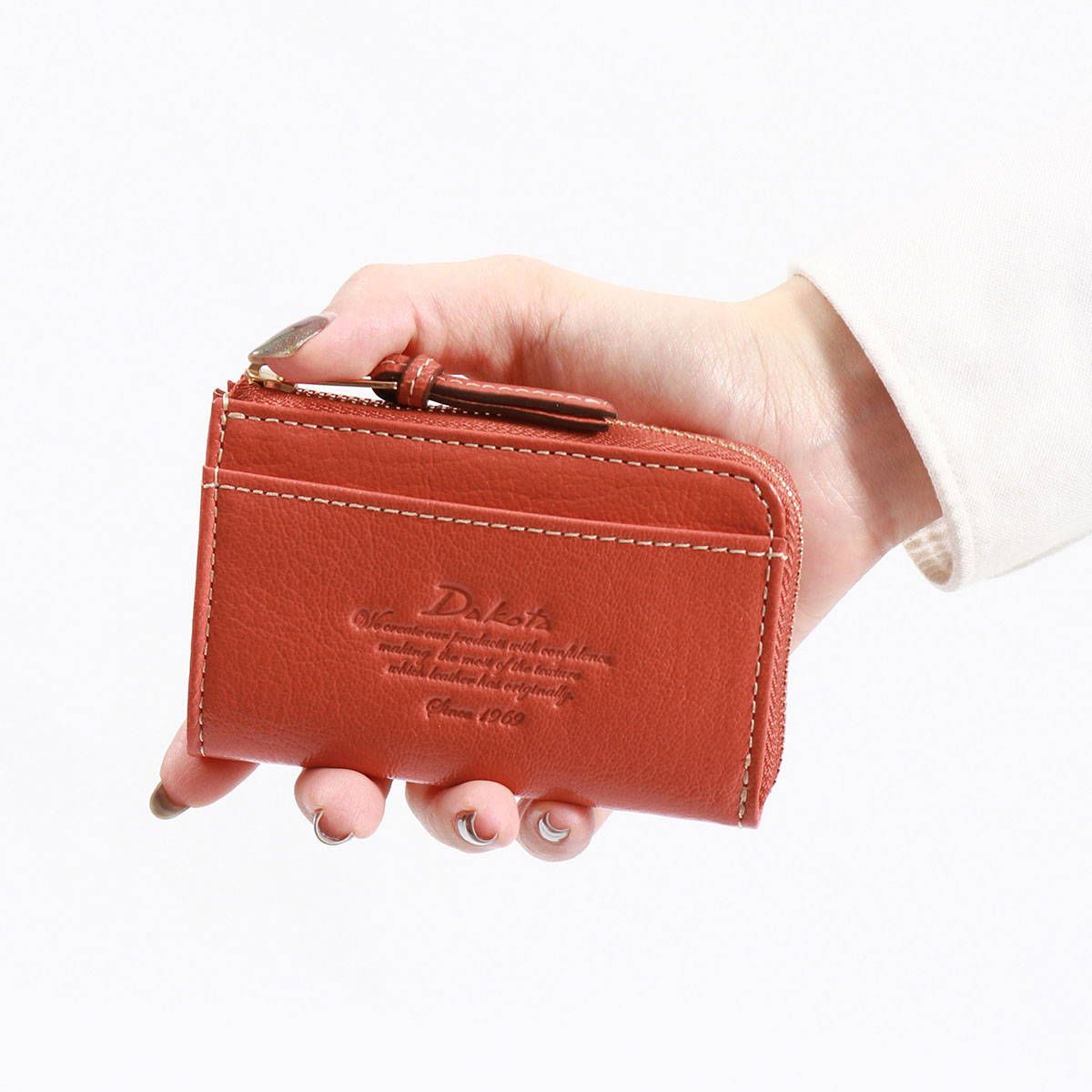 ダコタ パスケース Dakota モデルノ 小銭入れ コインケース キーリング付き 本革 レディース 当店限定色 別注色 0030450 ワイン(33)