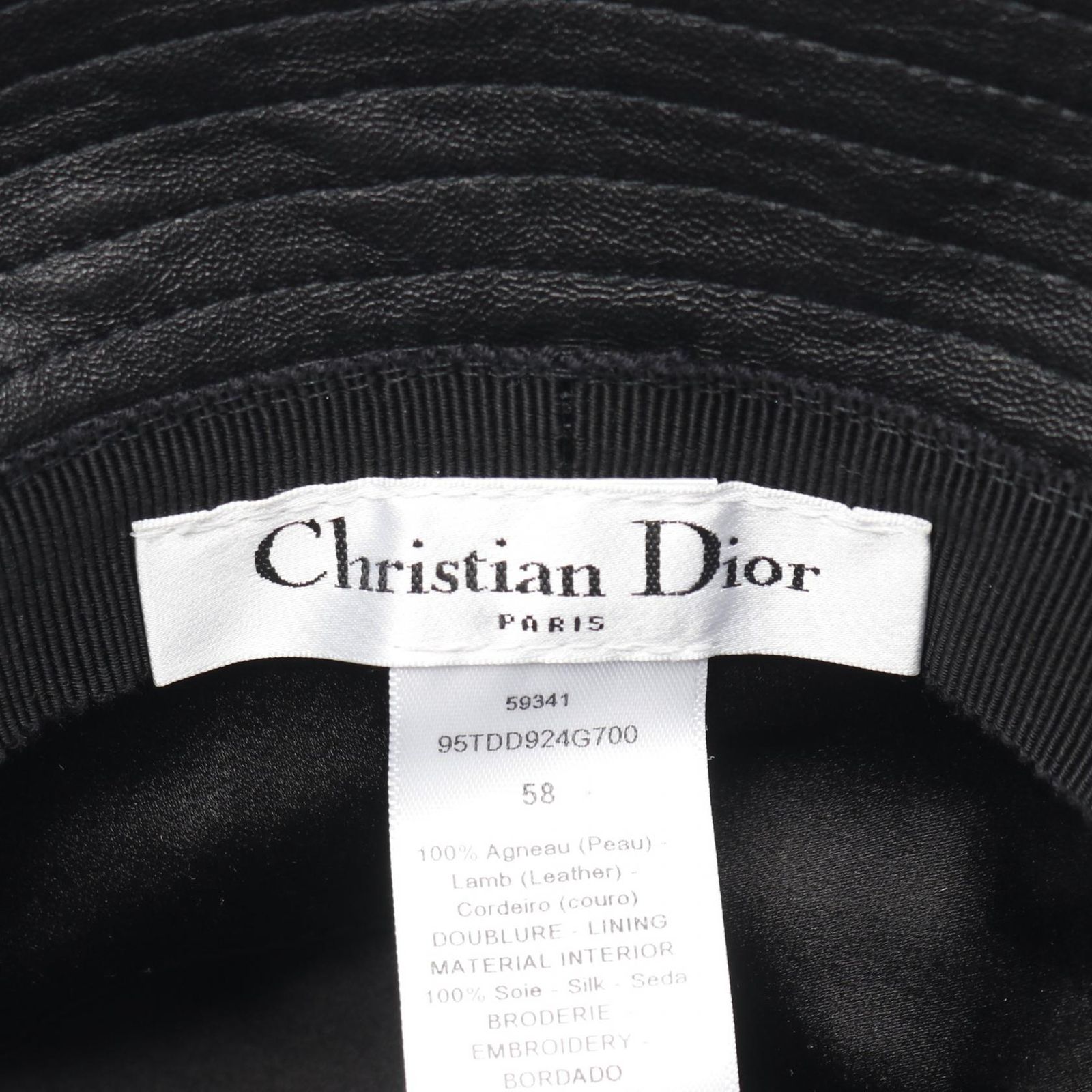 ディオール テディD レザーシルクハット ディオール Dior ハット TEDDY‐D レザー シルク 帽子 レディース