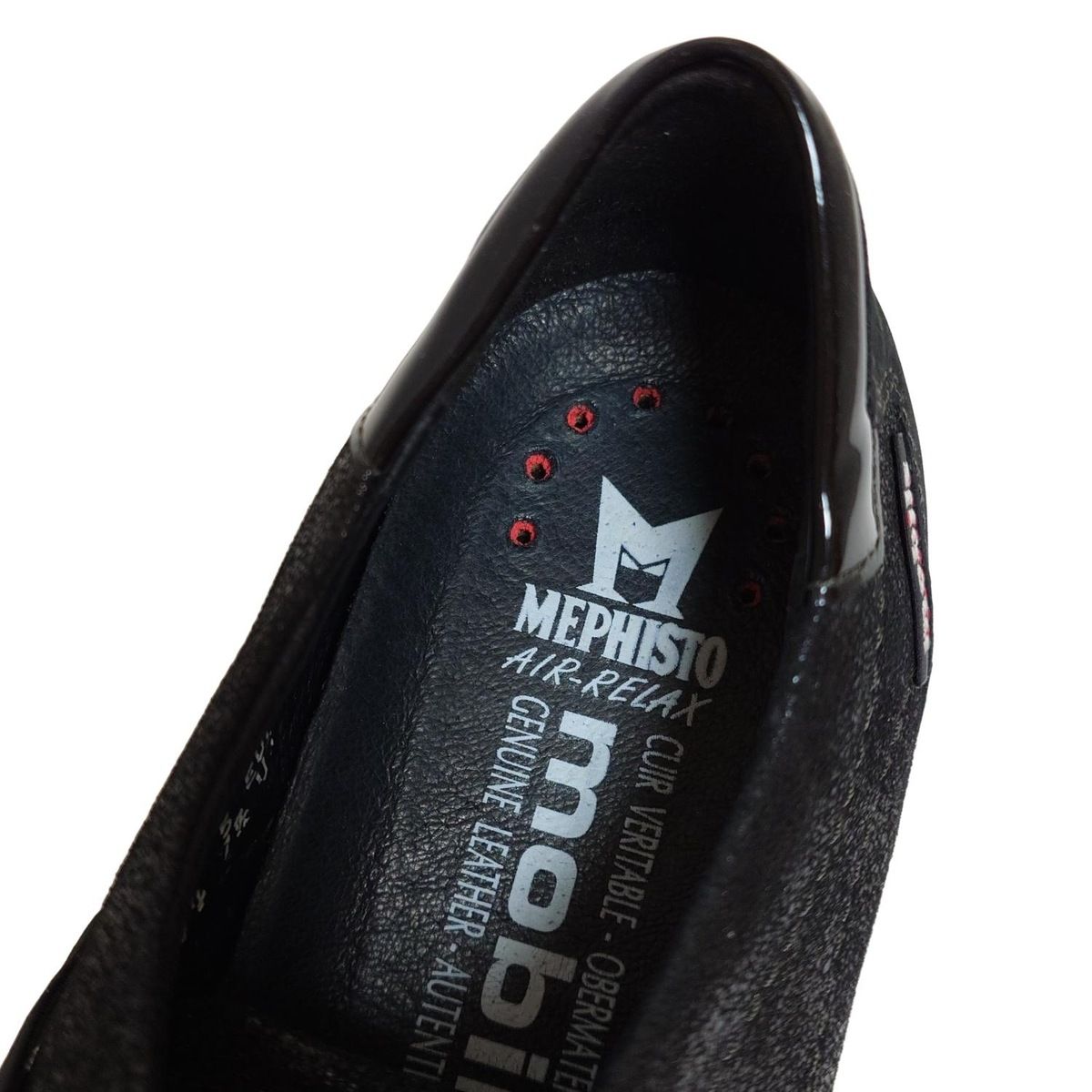 MEPHISTO メフィスト　スニーカー　レザーシューズ　未使用品　US6.5 MEPHISTO メフィスト】レザー スニーカー 黒 US6.5 美品 - メルカリ