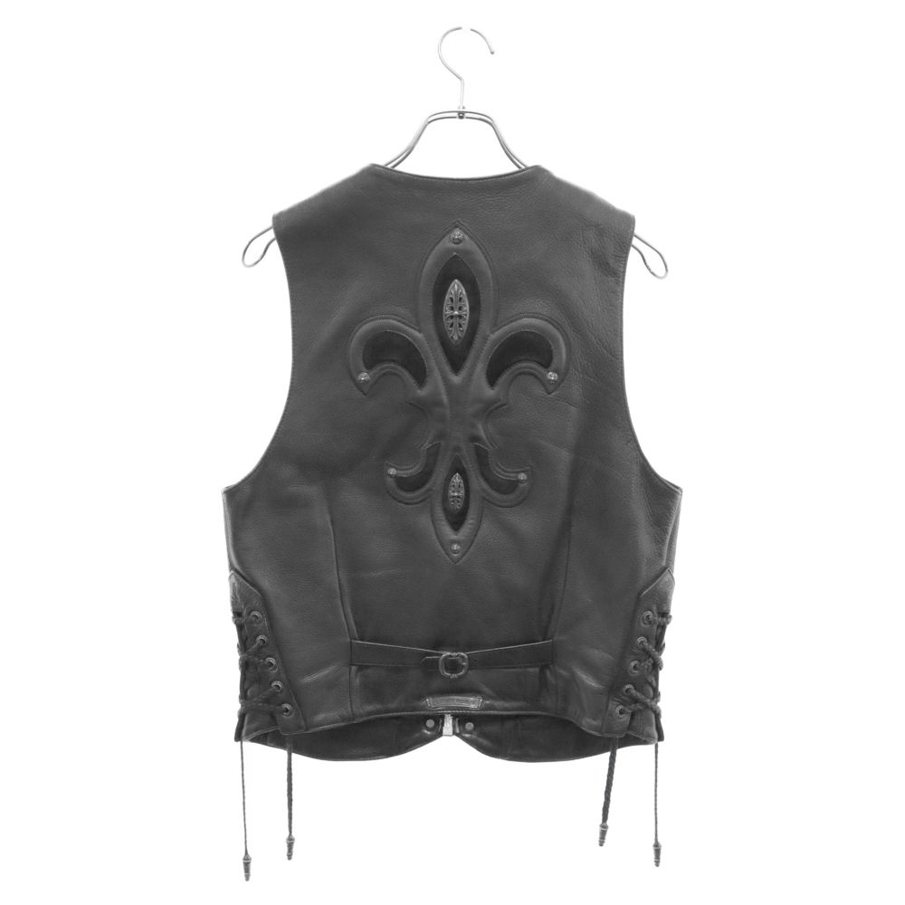 クロムハーツ ベスト 6BTN ZIP FRNT VEST サイズ:S クロスボールボタン