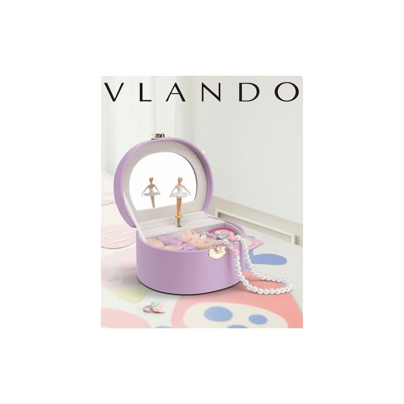 【色:8-パープル】Vlando ジュエリーボックス 娘へのプレゼント 半円形 Amazon｜Vlando 誕生日プレゼント オルゴール 娘へのプレゼント