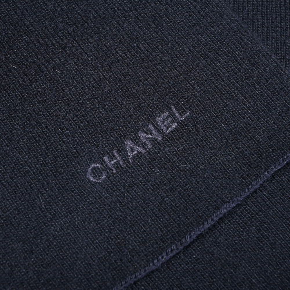 CHANEL ロゴ刺繍 ウール マフラー - メルカリ 