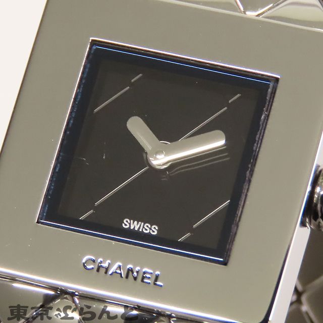 シャネル CHANEL マトラッセウォッチ H0009 ブラック 黒文字盤 SS  