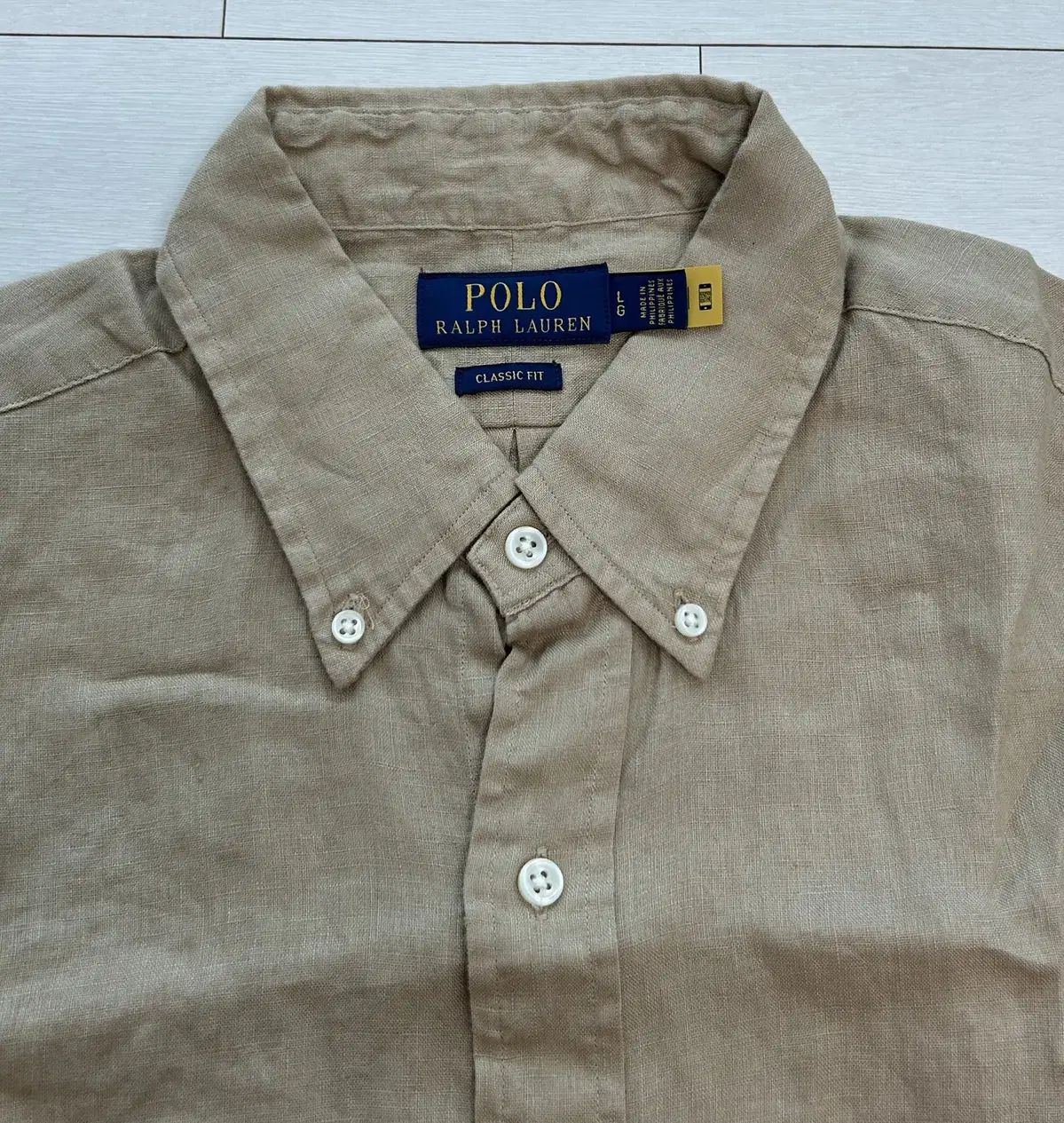 美品】polo ポロラルフローレン ☆ 長袖 リネンシャツ 麻