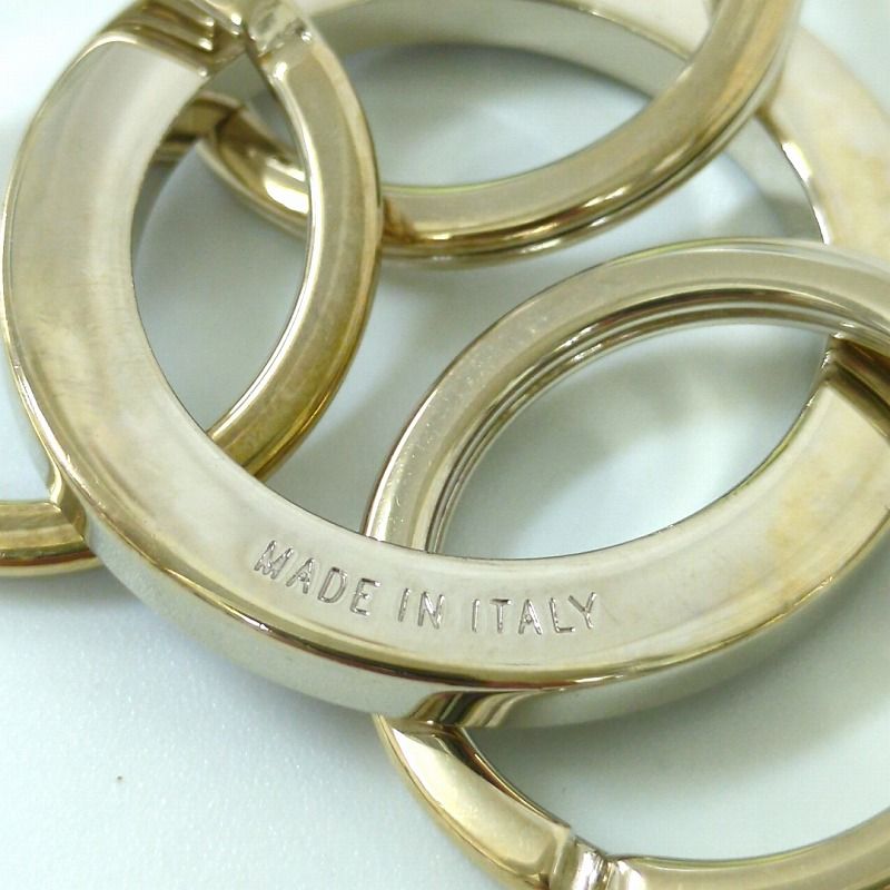 BVLGARI ブルガリ　キーリング　キーホルダー　ゴールド　ボルドー BVLGARI ブルガリ キーリング キーホルダー ゴールド ボルドー