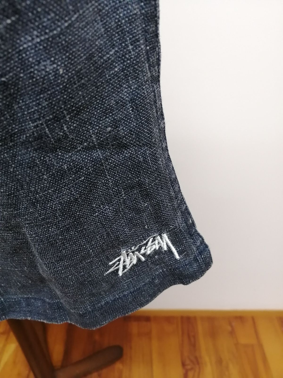 ◇STUSSY BOXY LINEN SHORT 未使用品 ネイビー サイズM - メルカリ