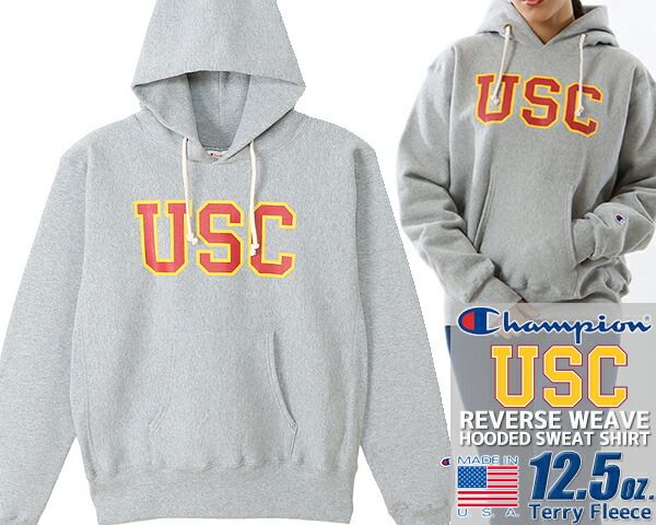 チャンピオン リバースウィーブ フーディ スウェット Champion REVERSE WEAVE HOODED SWEAT SHIRT MADE IN USA USC 12.5oz. OXFORD GREY c5-w103 パーカー