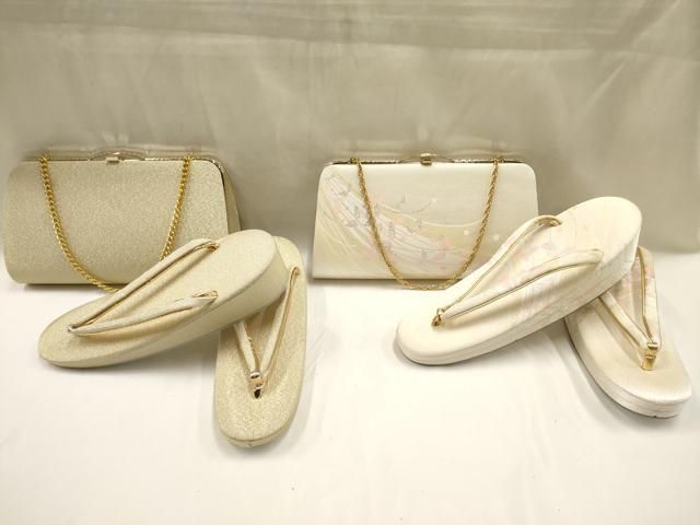 ✨美品✨総ビーズ 草履・バッグセット がま口 和装小物 zouribag-tome-b50d-01.jpg