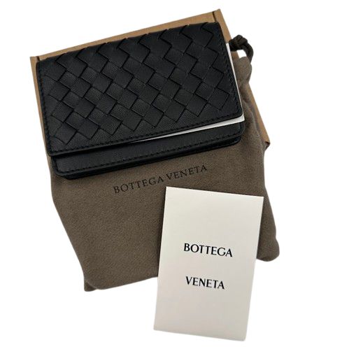 Bottega Veneta ボッテガ カードケース イントレチャート ブラック