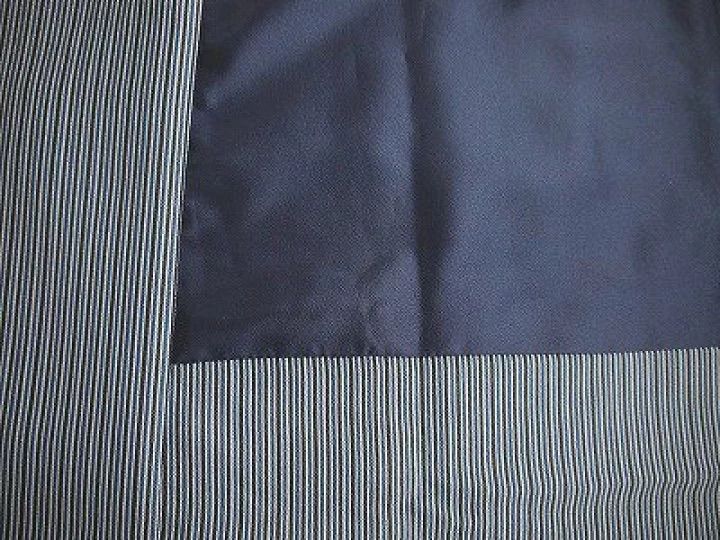 洗える羽織 長羽織袷 当店オリジナル フリーサイズ B 紺系 紺と黒と