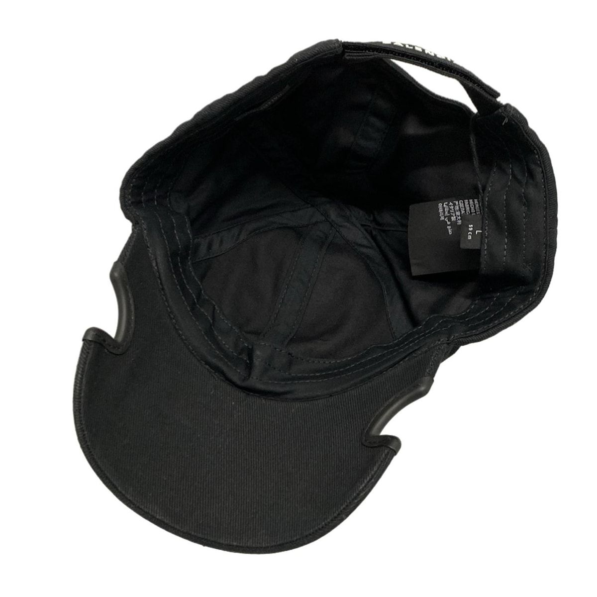 BALENCIAGA(バレンシアガ) キャップ L - 723757 黒×白 ロゴプリント  