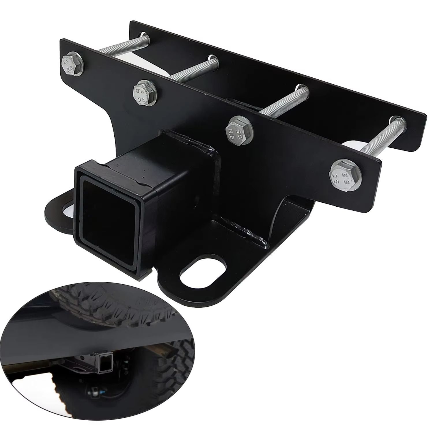 2インチ×60角変換ヒッチアダプター サイズ変換 ヒッチレシーバー